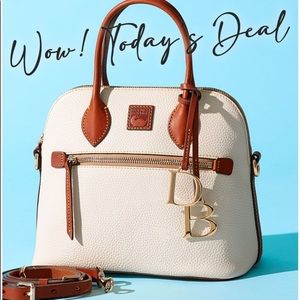 Dooney & Bourke White and Tan Satchel